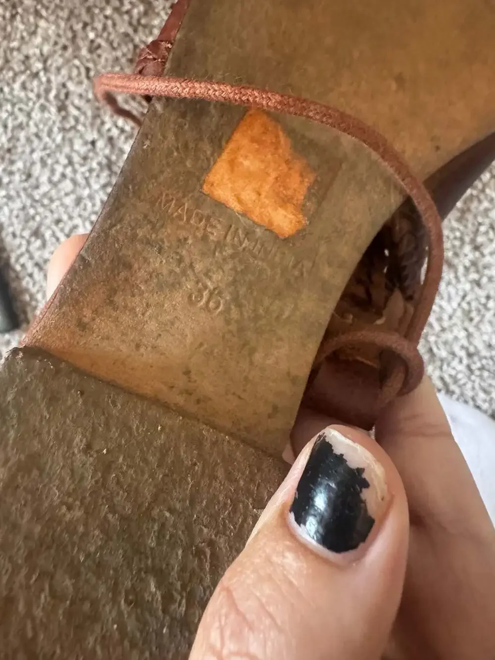 Free People Dana Pointed Toe Woven Leather Flat Mules Cedar Brown Size 36